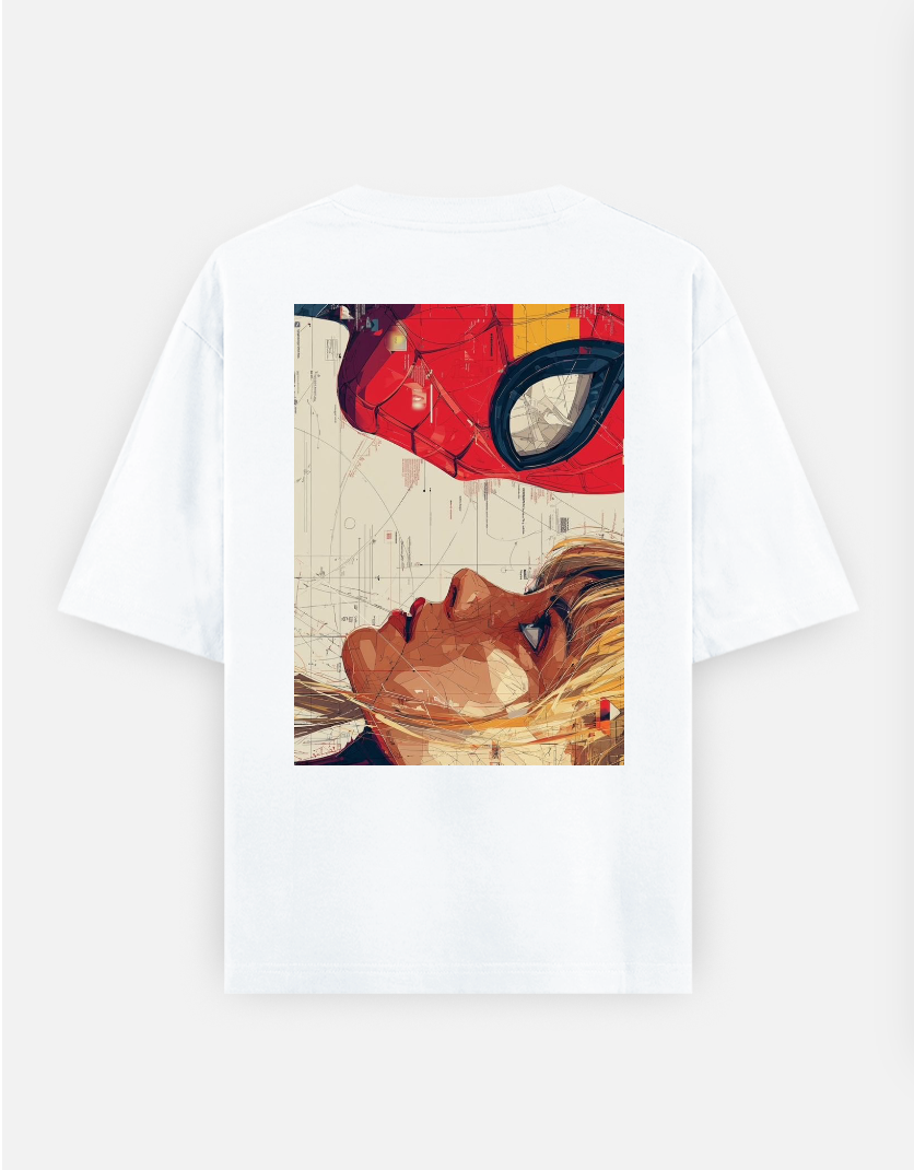 Spider man, Marvel T-shirt Oversized T-shirt (Back print) by @_tamang_vibes_