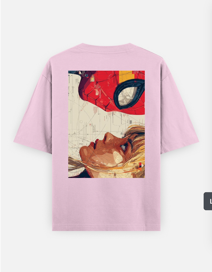 Spider man, Marvel T-shirt Oversized T-shirt (Back print) by @_tamang_vibes_