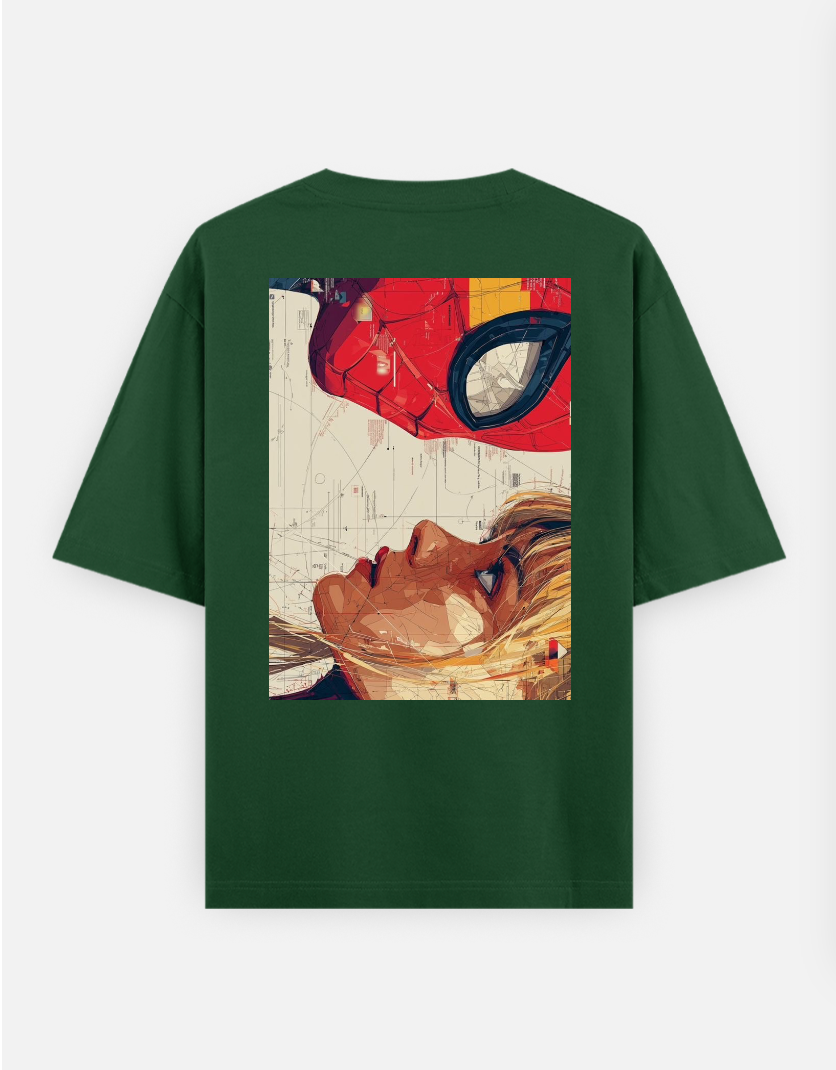 Spider man, Marvel T-shirt Oversized T-shirt (Back print) by @_tamang_vibes_