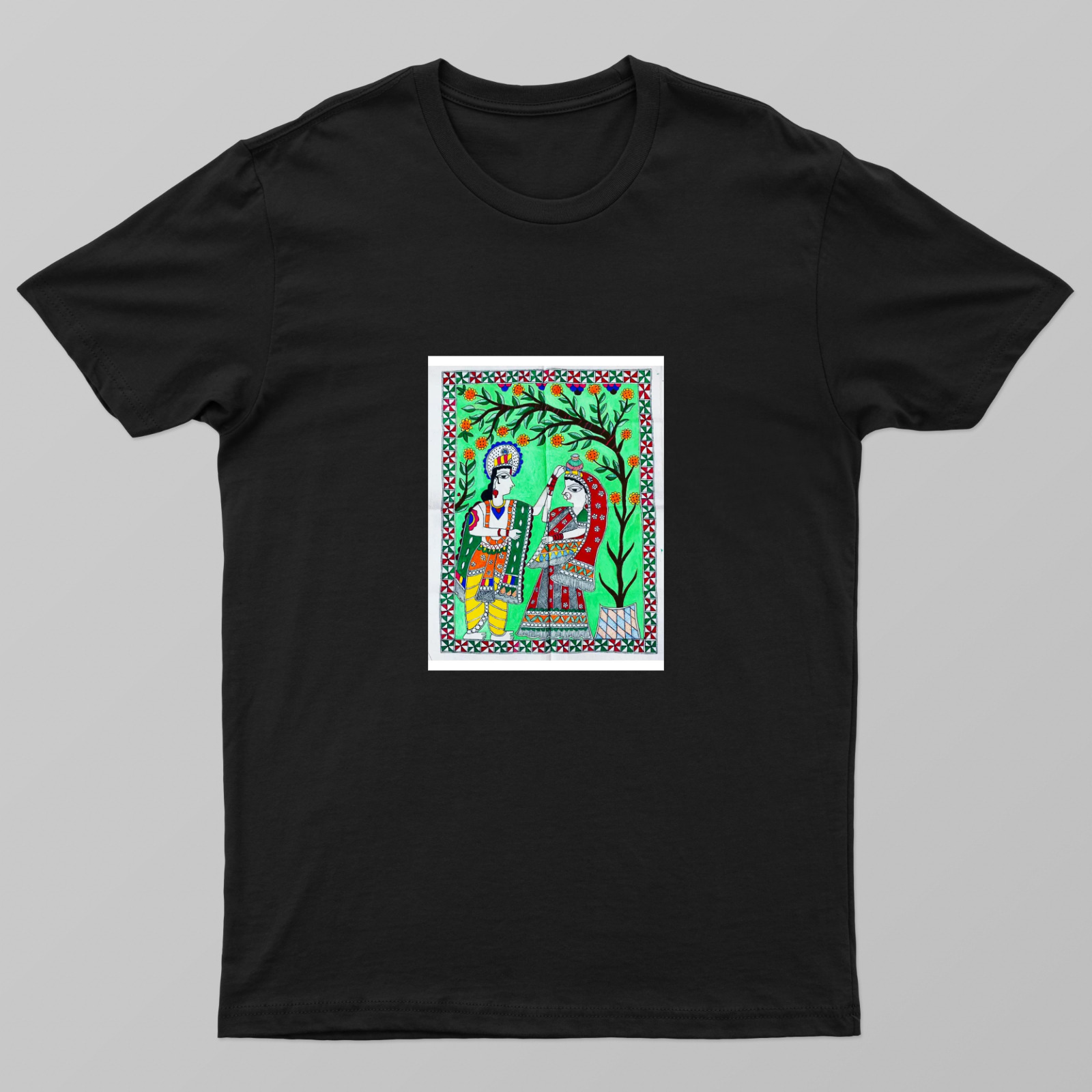 Radha+krishna spiritual Unisex T-shirt by Antara Verma