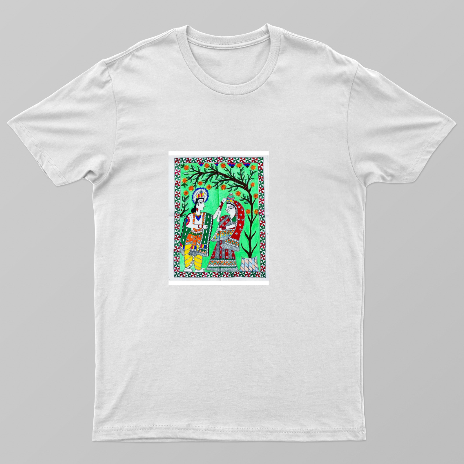 Radha+krishna spiritual Unisex T-shirt by Antara Verma