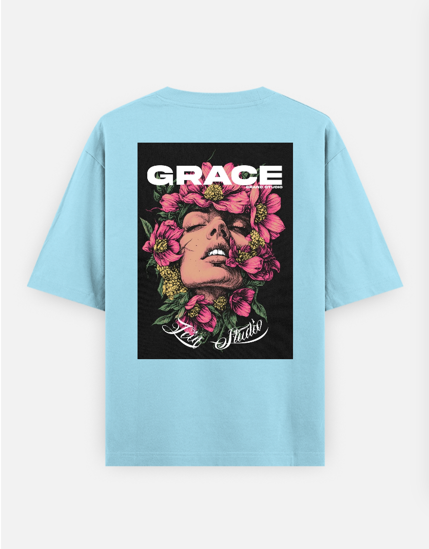 Minimal graphic T-shirt Oversized T-shirt (Back print) by @_tamang_vibes_