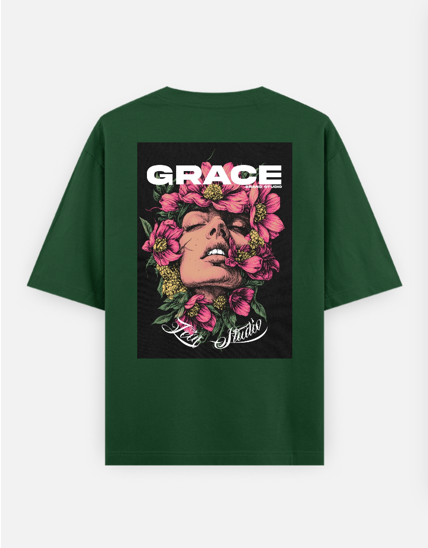 Minimal graphic T-shirt Oversized T-shirt (Back print) by @_tamang_vibes_