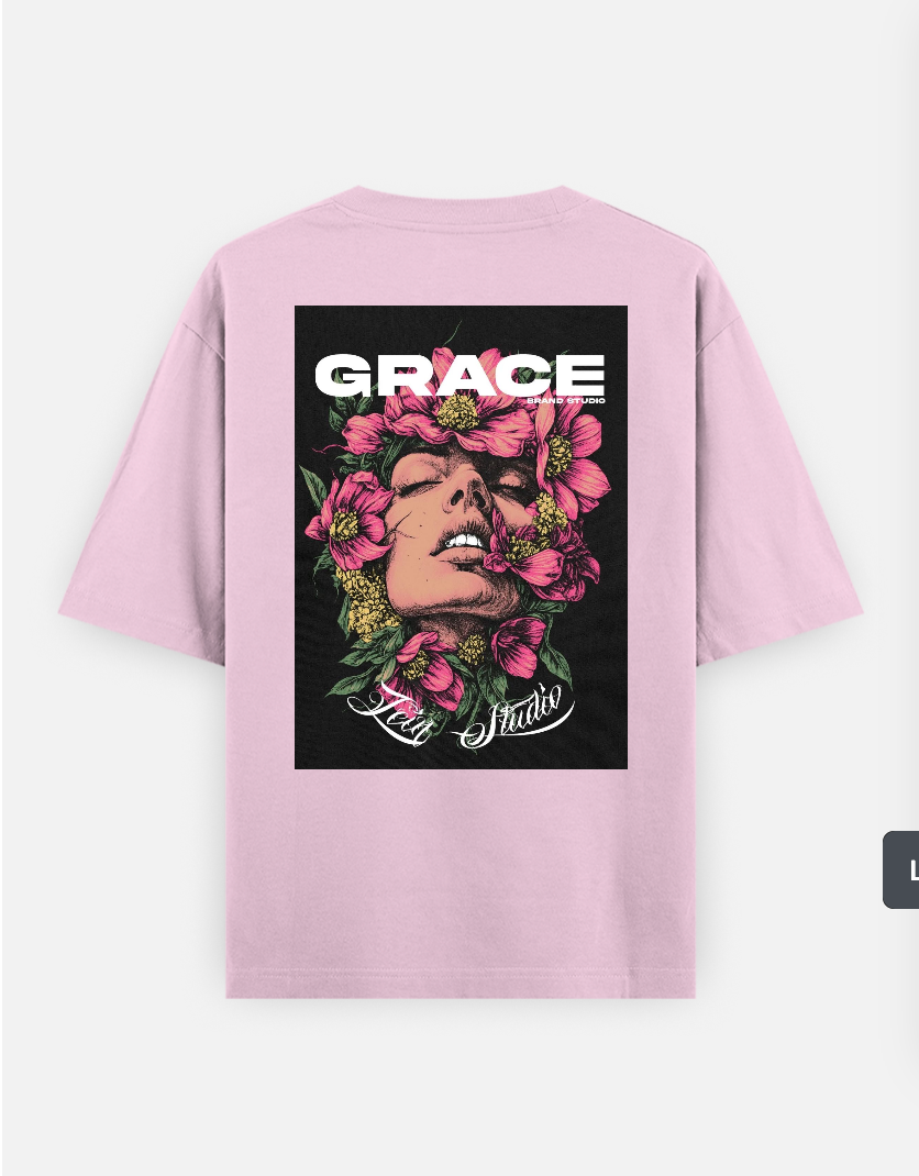 Minimal graphic T-shirt Oversized T-shirt (Back print) by @_tamang_vibes_