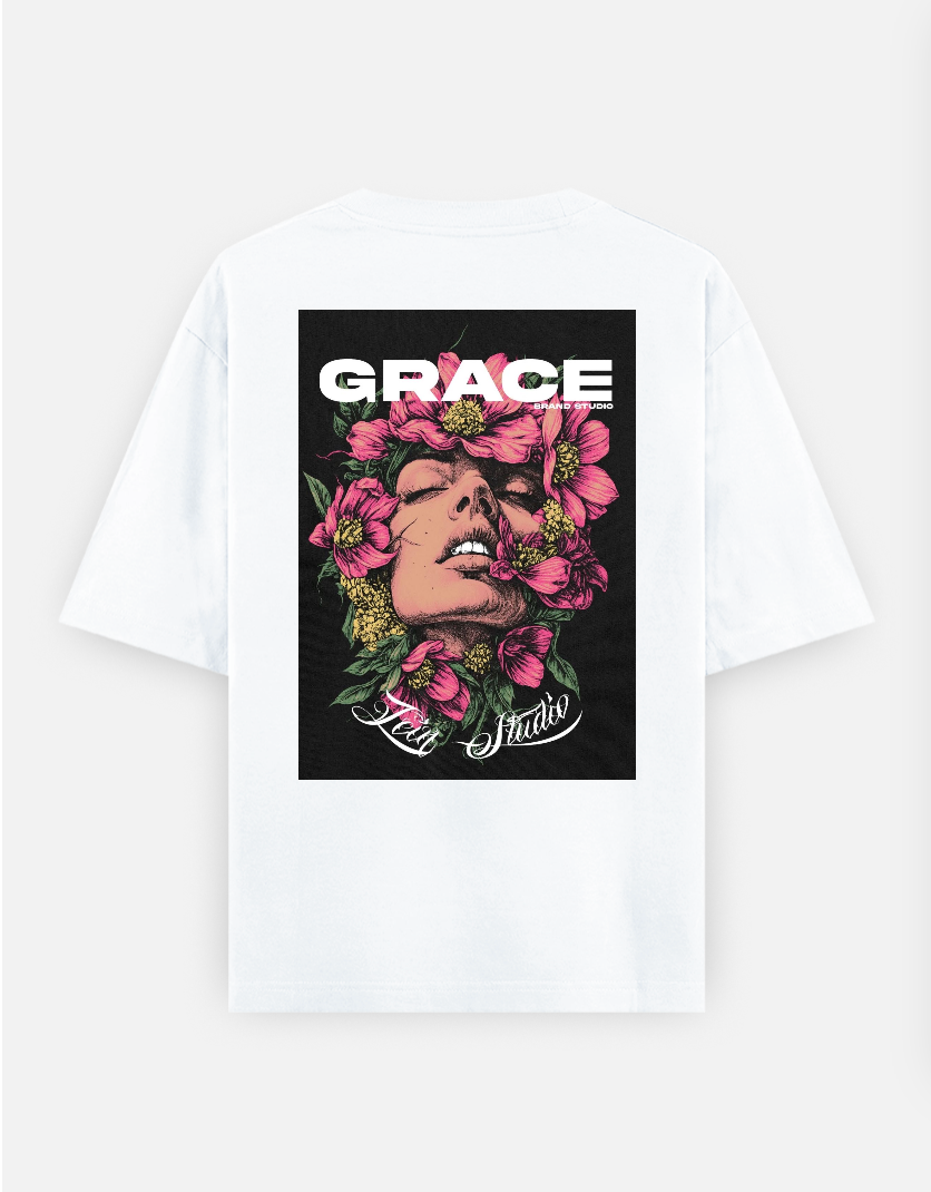 Minimal graphic T-shirt Oversized T-shirt (Back print) by @_tamang_vibes_