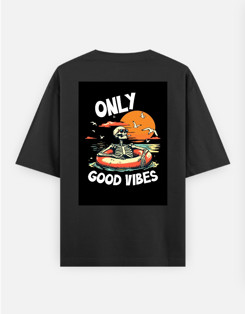 Minimal graphic T-shirt Oversized T-shirt (Back print) by @_tamang_vibes_