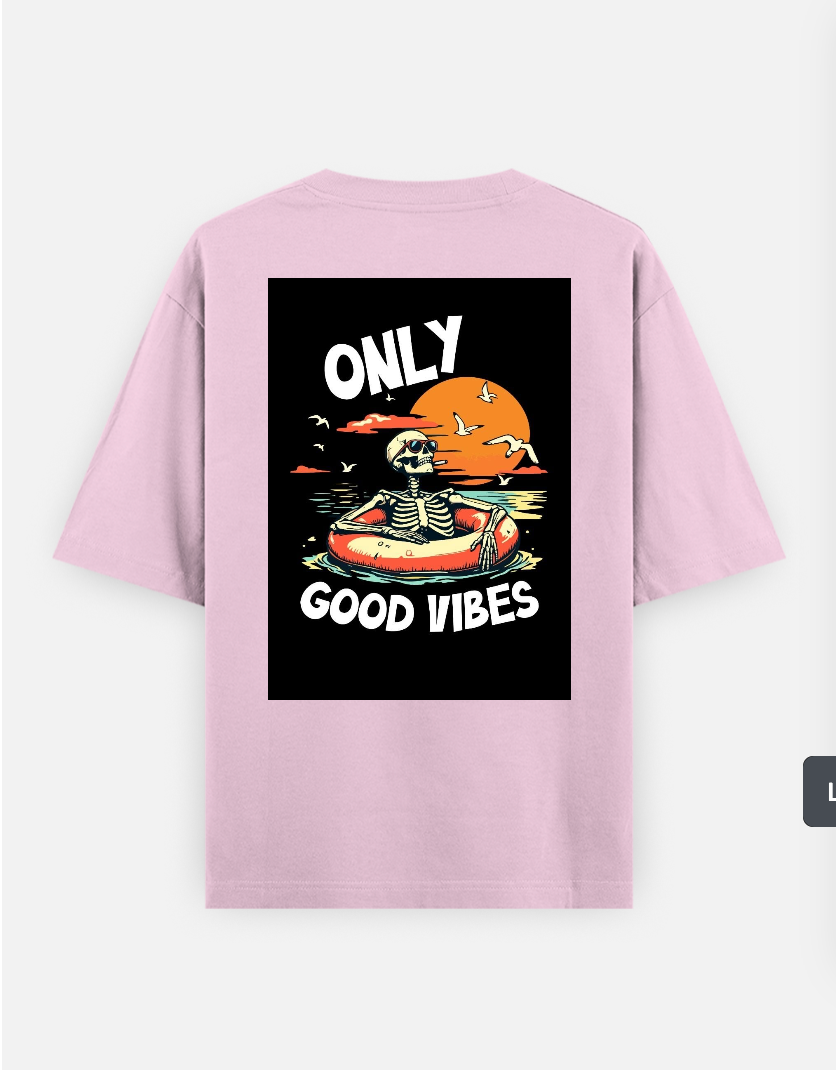 Minimal graphic T-shirt Oversized T-shirt (Back print) by @_tamang_vibes_