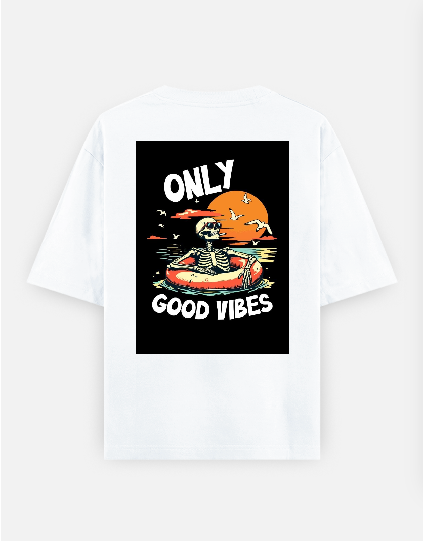 Minimal graphic T-shirt Oversized T-shirt (Back print) by @_tamang_vibes_