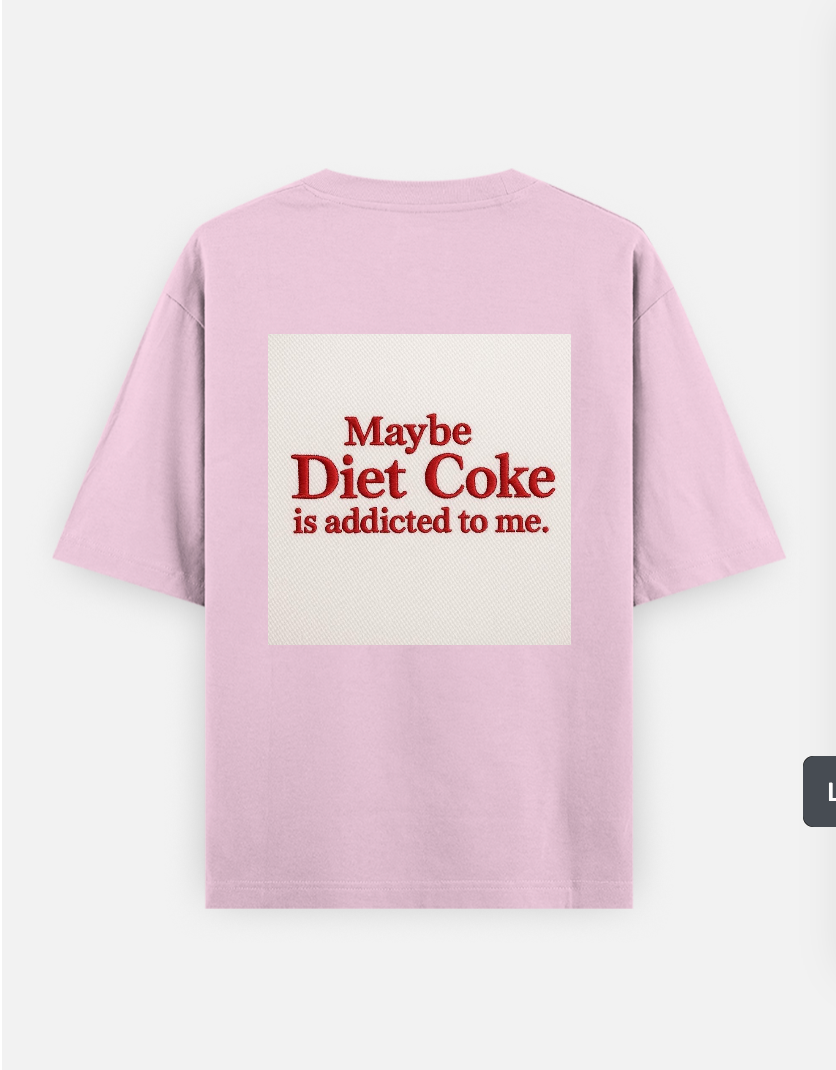 Diet Coke graphic T-shirt Oversized T-shirt (Back print) by @_tamang_vibes_