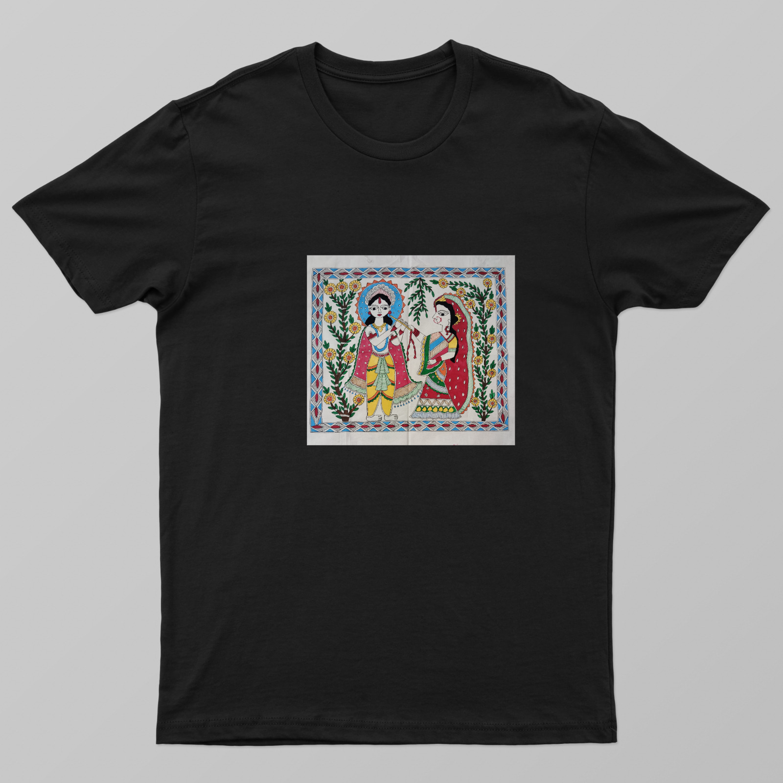 Radha+krishna spiritual Unisex T-shirt by Antara Verma