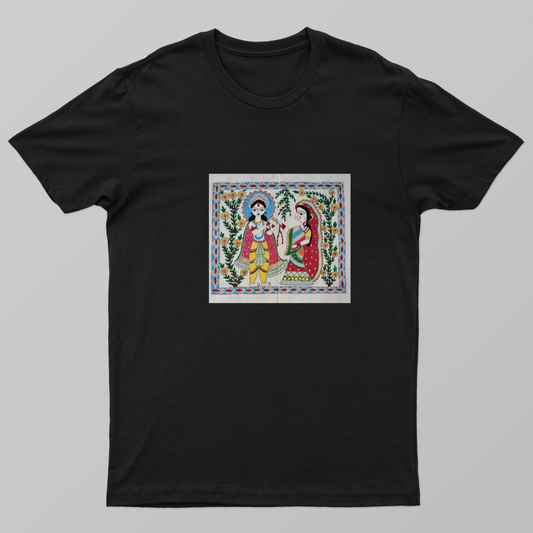 Radha+krishna spiritual Unisex T-shirt by Antara Verma