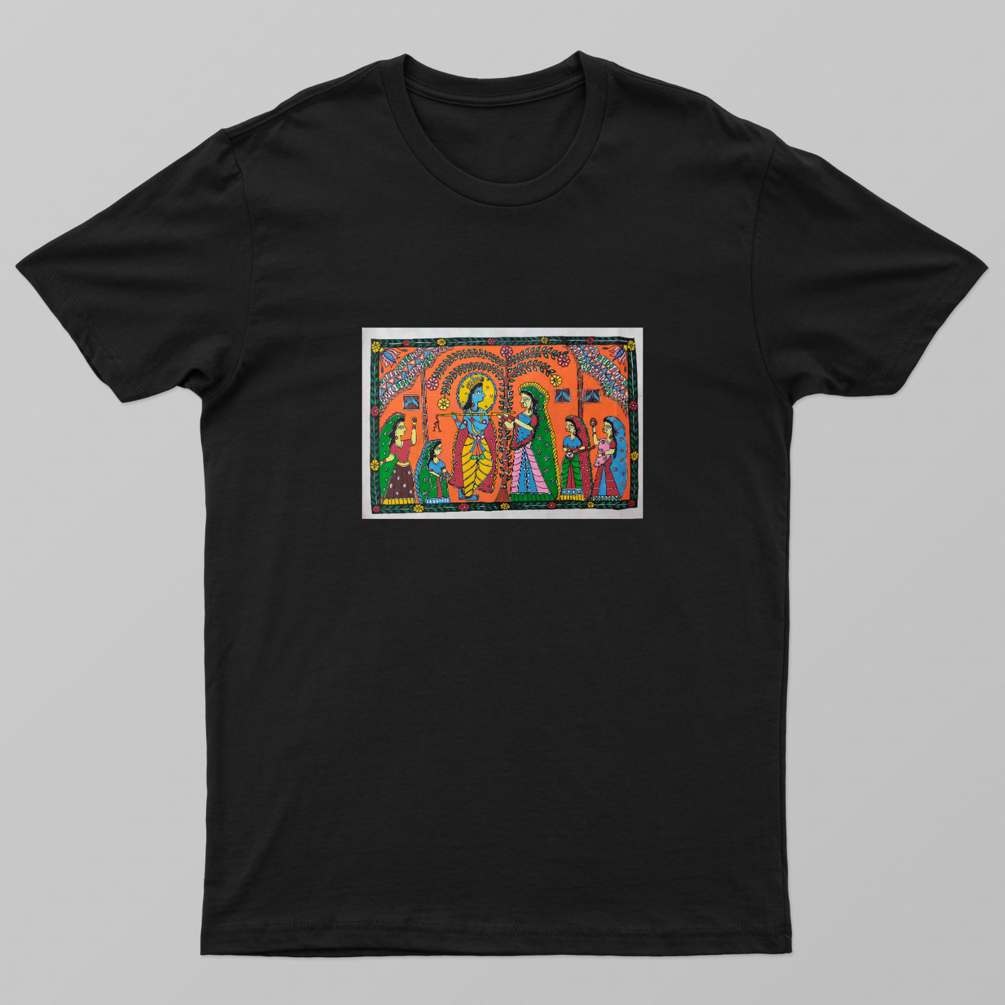 Raasleela scene Unisex T-shirt by Antara Verma
