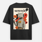 Minimal floral T-shirt Oversized T-shirt (Back print) by @_tamang_vibes_