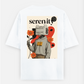 Minimal floral T-shirt Oversized T-shirt (Back print) by @_tamang_vibes_