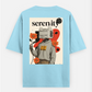 Minimal floral T-shirt Oversized T-shirt (Back print) by @_tamang_vibes_