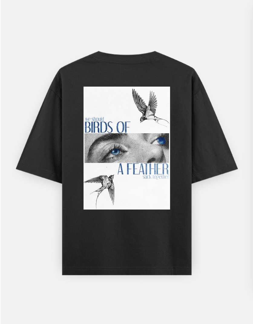Minimal aesthetic T-shirt Oversized T-shirt (Back print) by @_tamang_vibes_