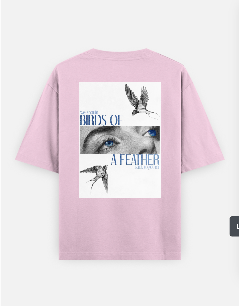 Minimal aesthetic T-shirt Oversized T-shirt (Back print) by @_tamang_vibes_
