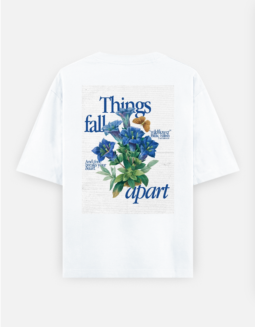 Floral minimal T-shirt Oversized T-shirt (Back print) by @_tamang_vibes_