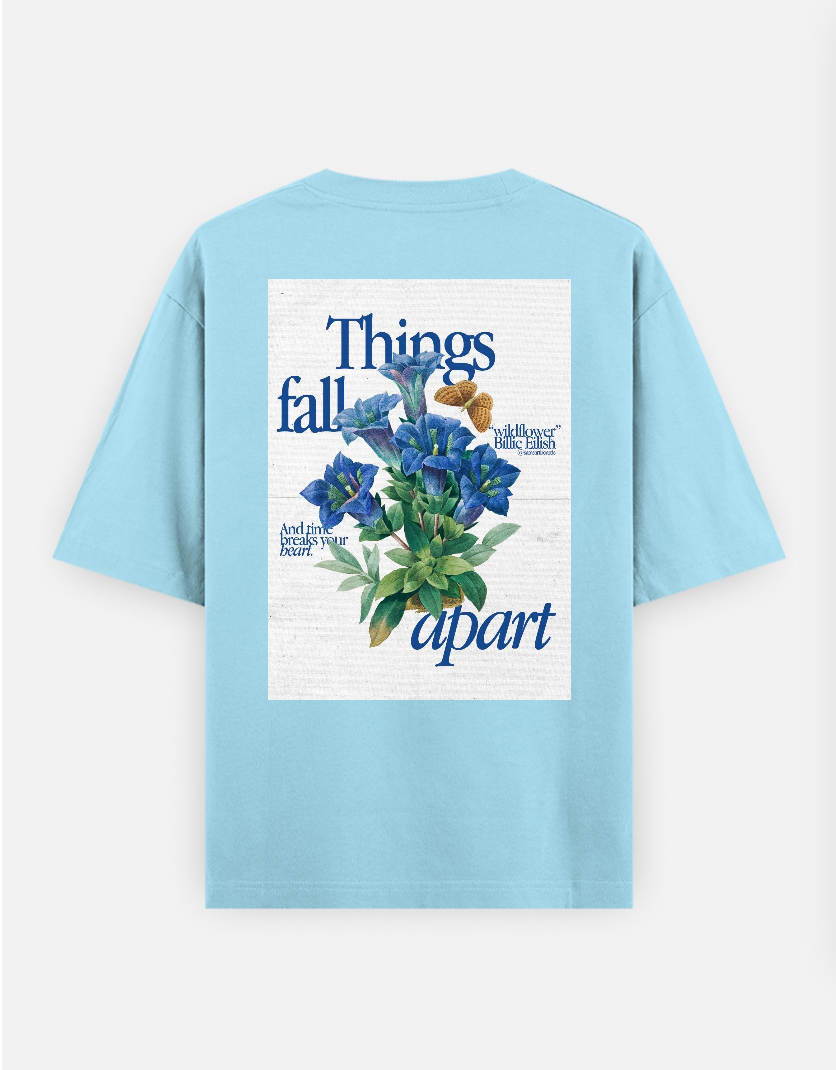 Floral minimal T-shirt Oversized T-shirt (Back print) by @_tamang_vibes_