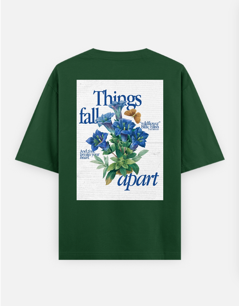 Floral minimal T-shirt Oversized T-shirt (Back print) by @_tamang_vibes_