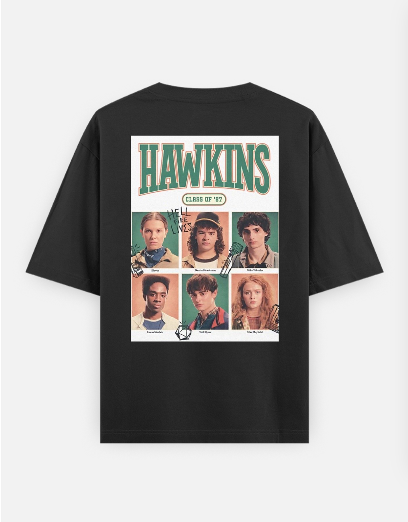 Stranger things T-shirt Oversized T-shirt (Back print) by @_tamang_vibes_