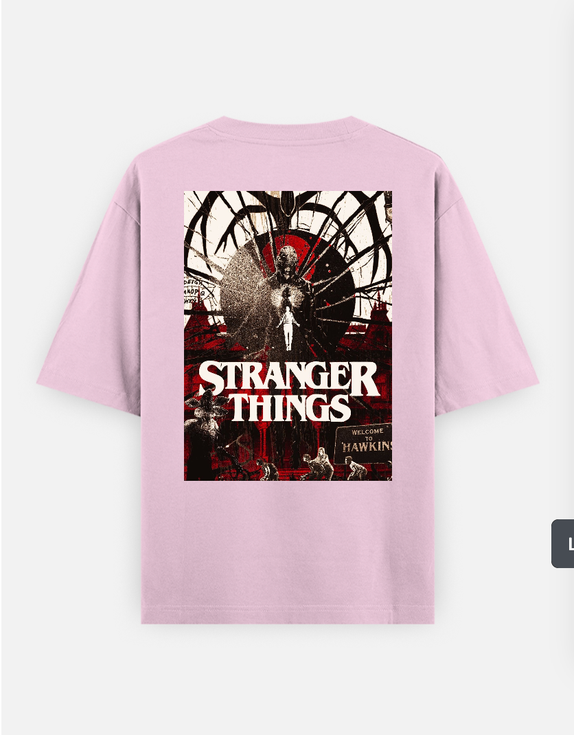 Stranger things T-shirt Oversized T-shirt (Back print) by @_tamang_vibes_