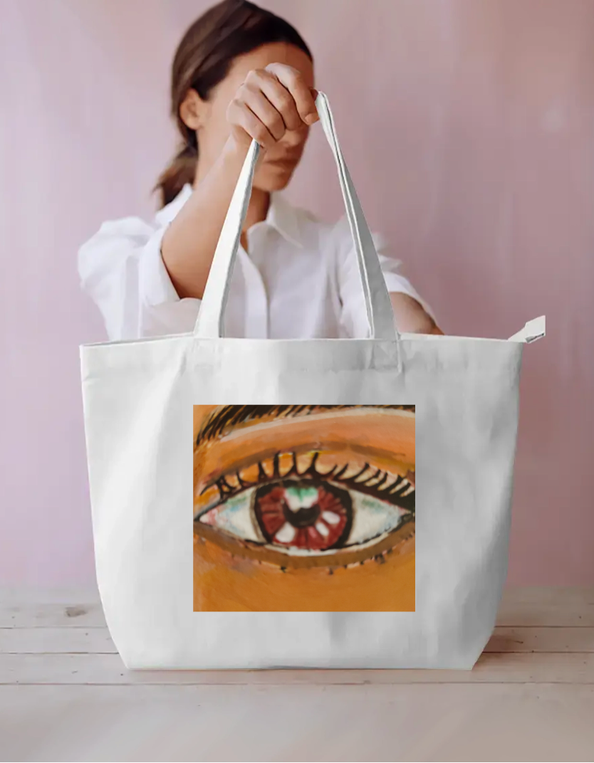 Eye tote bag Everyday Large Tote Bag by @miralynadoraartworks