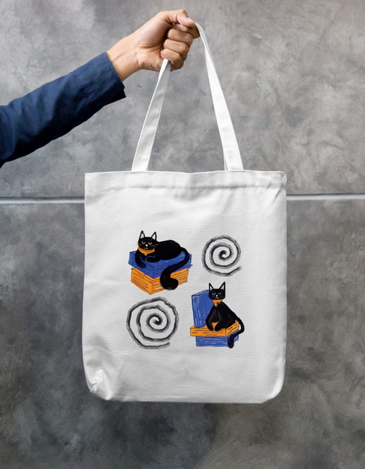 meow! Cat Tote Bag Zipper Tote Bag by Pranjal Turang
