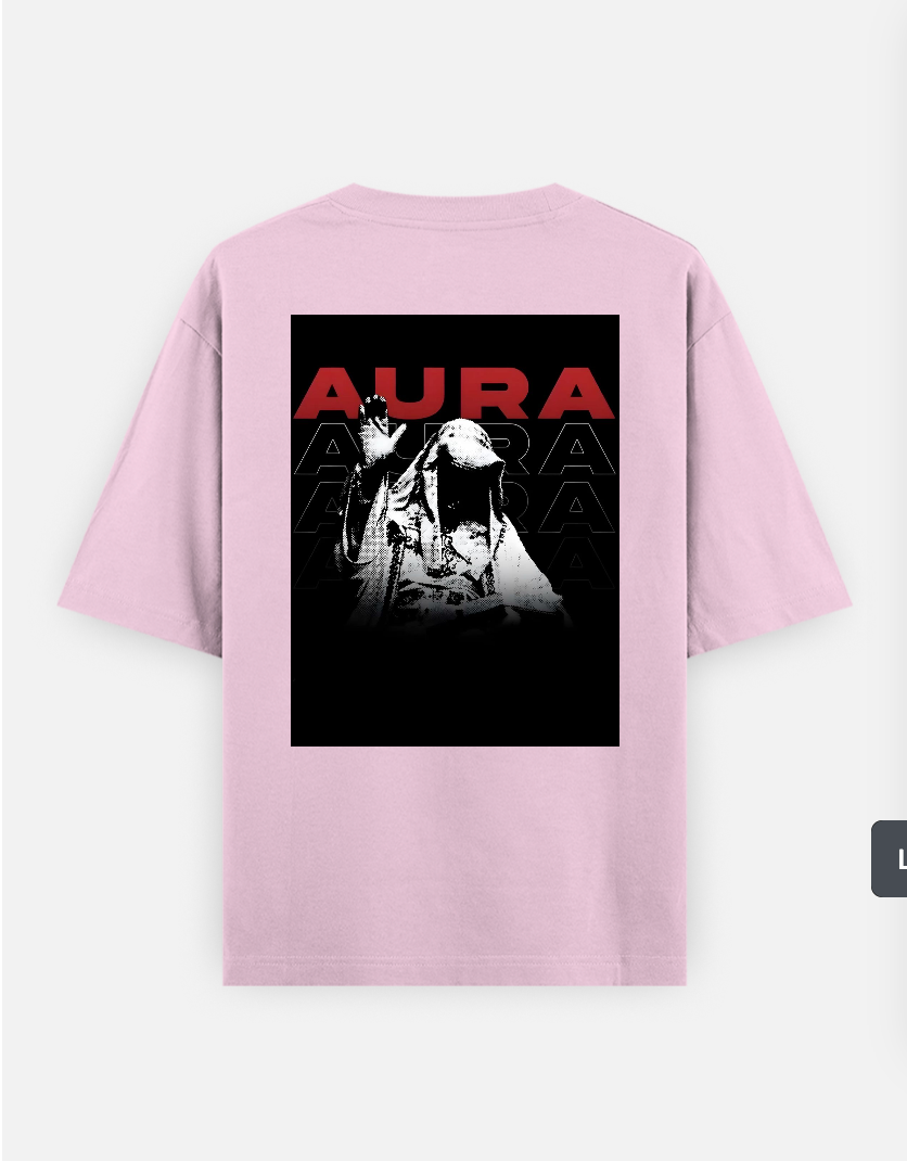 Aura minimal oversize T-shirt Oversized T-shirt (Back print) by @_tamang_vibes_