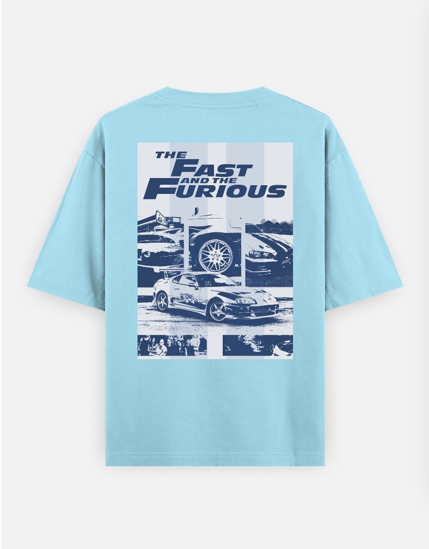 Fast and furious T-shirt Oversized T-shirt (Back print) by @_tamang_vibes_