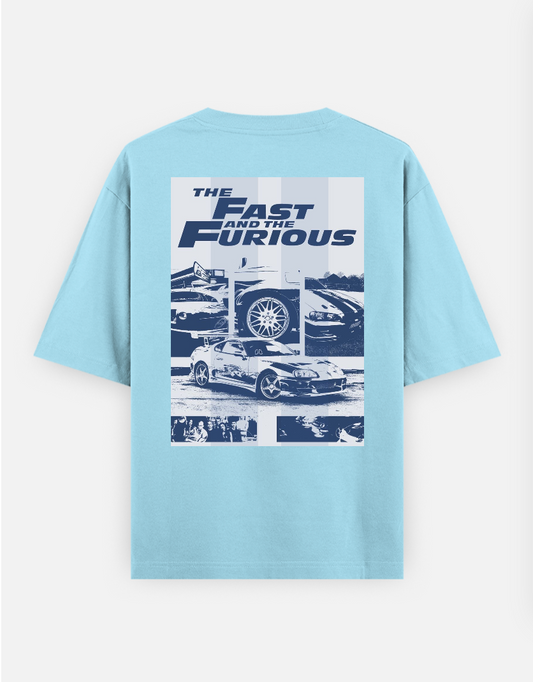 Fast and furious T-shirt Oversized T-shirt (Back print) by @_tamang_vibes_