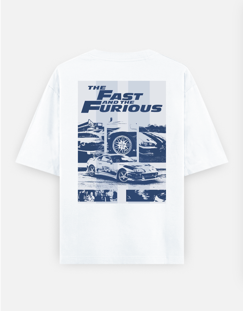 Fast and furious T-shirt Oversized T-shirt (Back print) by @_tamang_vibes_
