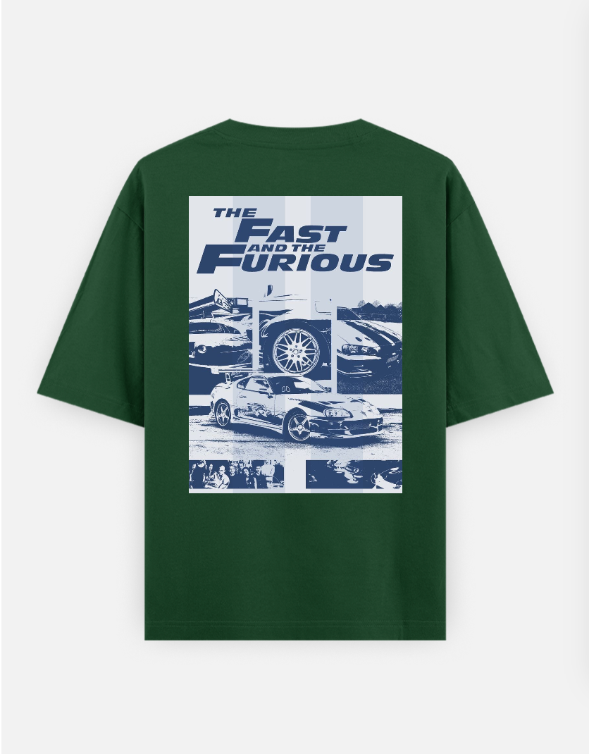 Fast and furious T-shirt Oversized T-shirt (Back print) by @_tamang_vibes_