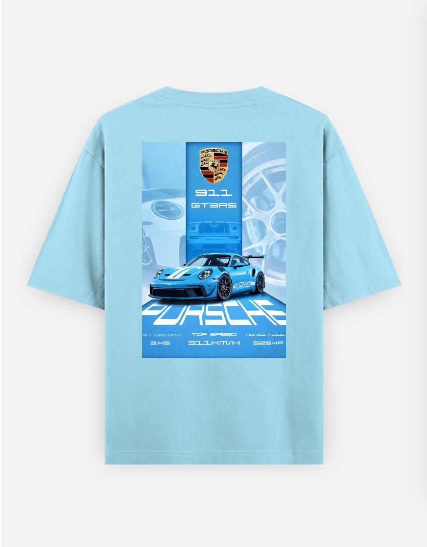 Car themed T-shirt Oversized T-shirt (Back print) by @_tamang_vibes_