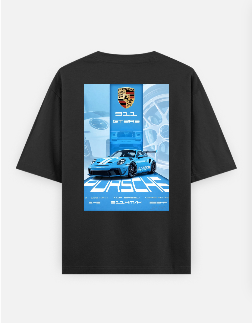 Car themed T-shirt Oversized T-shirt (Back print) by @_tamang_vibes_
