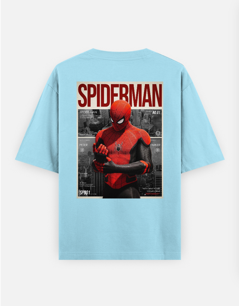 Spider man graphic T-shirt Oversized T-shirt (Back print) by @_tamang_vibes_