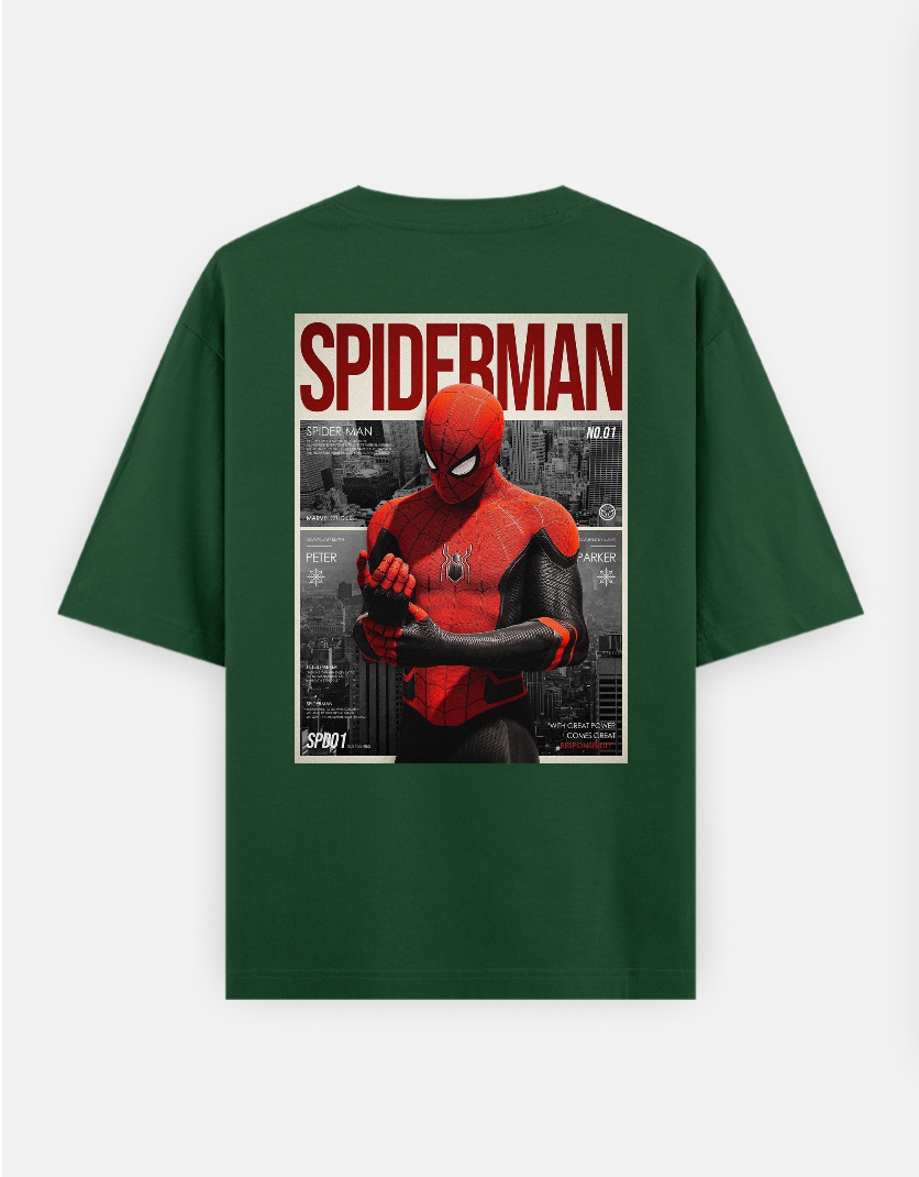 Spider man graphic T-shirt Oversized T-shirt (Back print) by @_tamang_vibes_