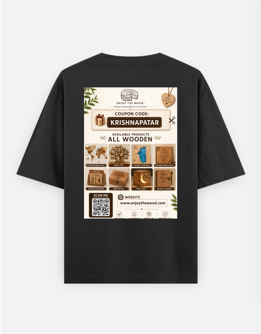 Woodland promotion Oversized T-shirt (Back print) by @patarkrishnapatar