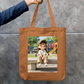 Cute Girl Zipper Tote Bag by Kavya M A
