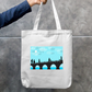 Blue sky Zipper Tote Bag by Solo Lotus