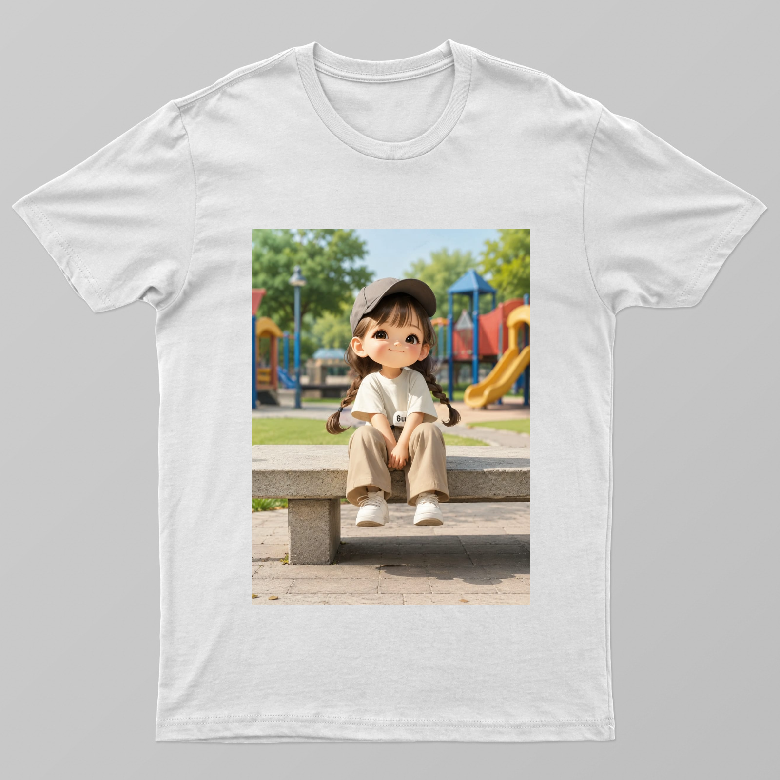 Cute girl Unisex T-shirt by Solo Lotus