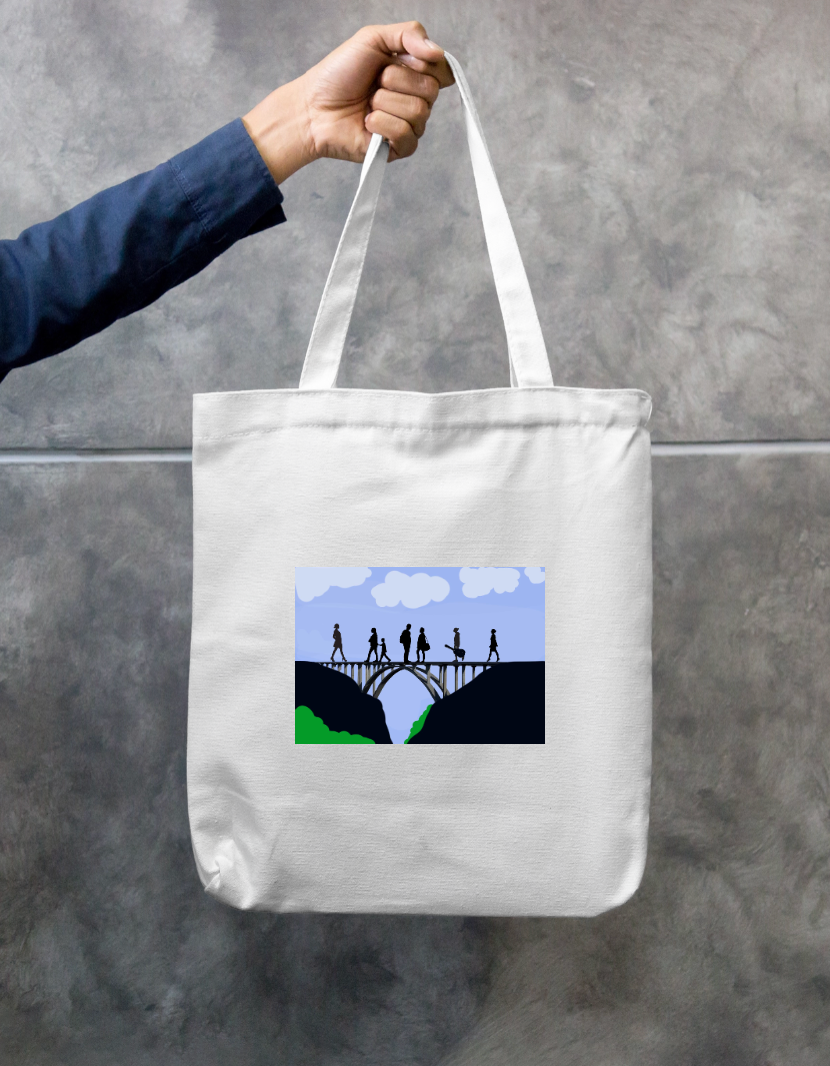 Bridge Zipper Tote Bag by Solo Lotus