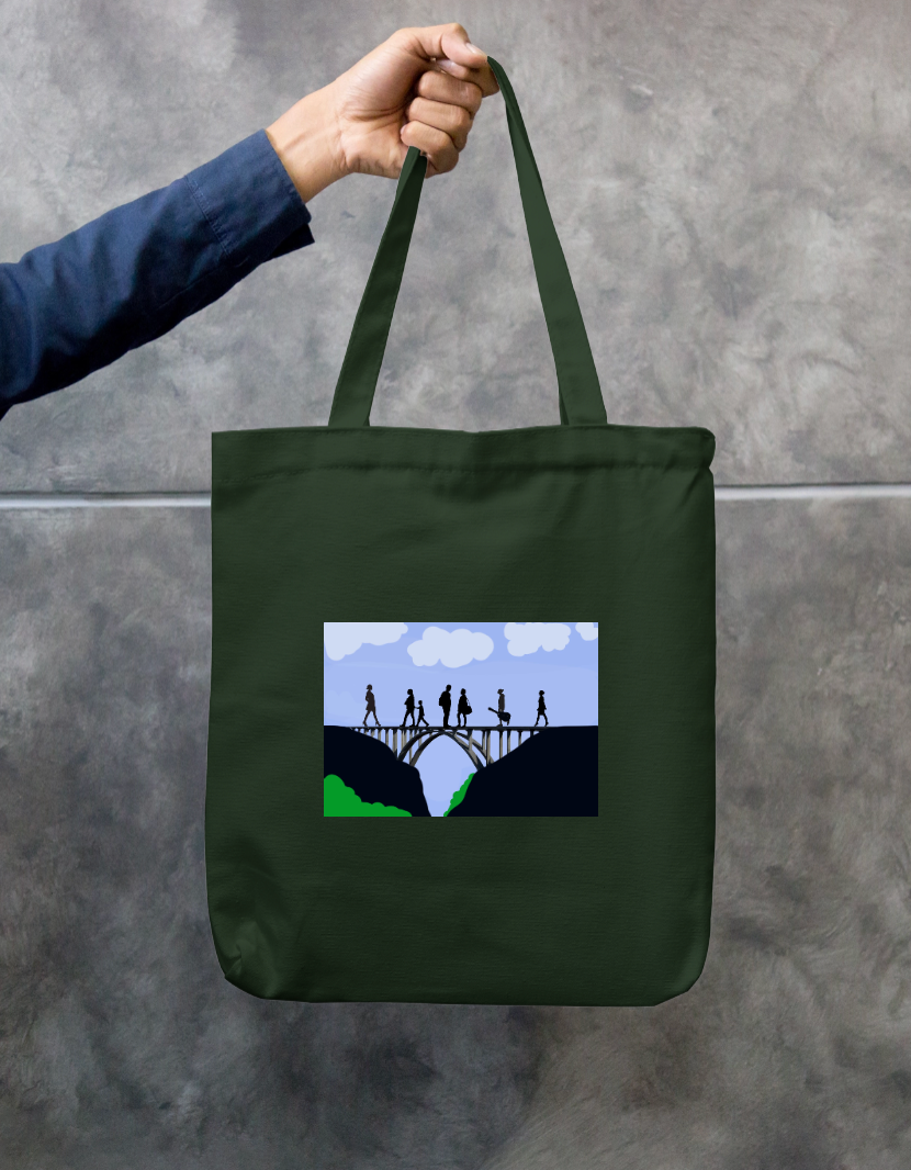 Bridge Zipper Tote Bag by Solo Lotus