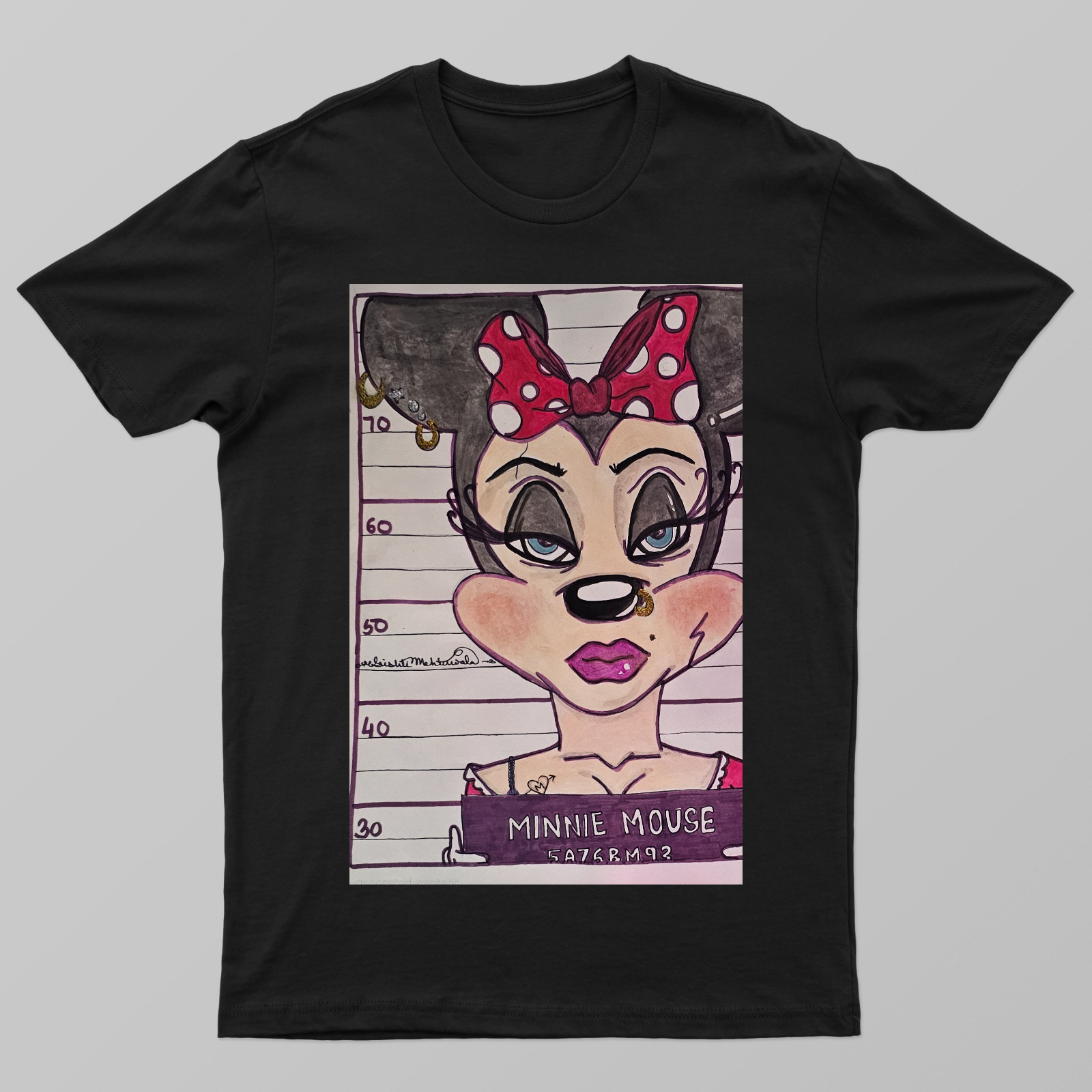 Mug Shot Minnie mouse Unisex T-shirt by @solitary.princess_