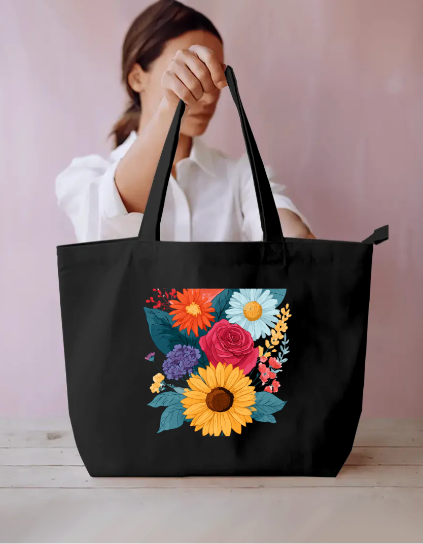 Flora Tote Bag Everyday Large Tote Bag by @rd_digital_store