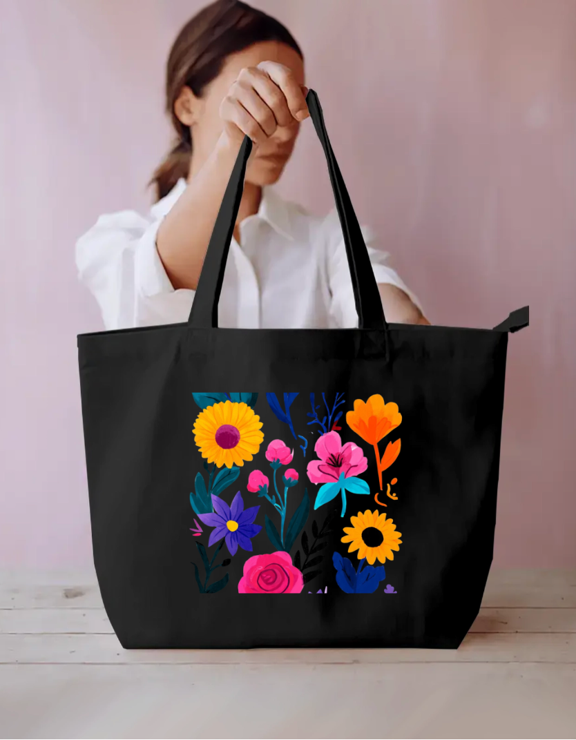 Flora Tote Bag Everyday Large Tote Bag by @rd_digital_store