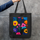 Flora Tote Bag Zipper Tote Bag by @rd_digital_store