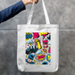 Comic Art Tote Bag Zipper Tote Bag by @rd_digital_store