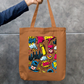 Comic Art Tote Bag Zipper Tote Bag by @rd_digital_store