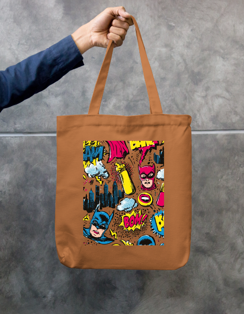 Comic Art Tote Bag Zipper Tote Bag by @rd_digital_store